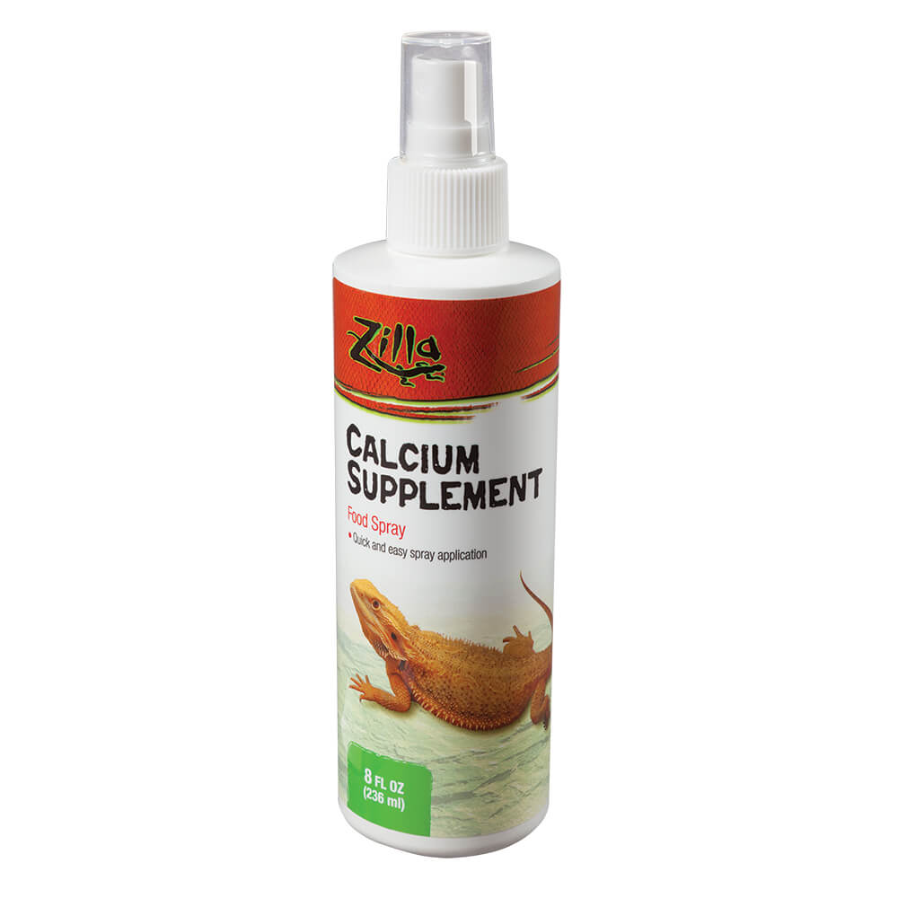 Zilla Calcium Supplement Food Spray for Reptiles