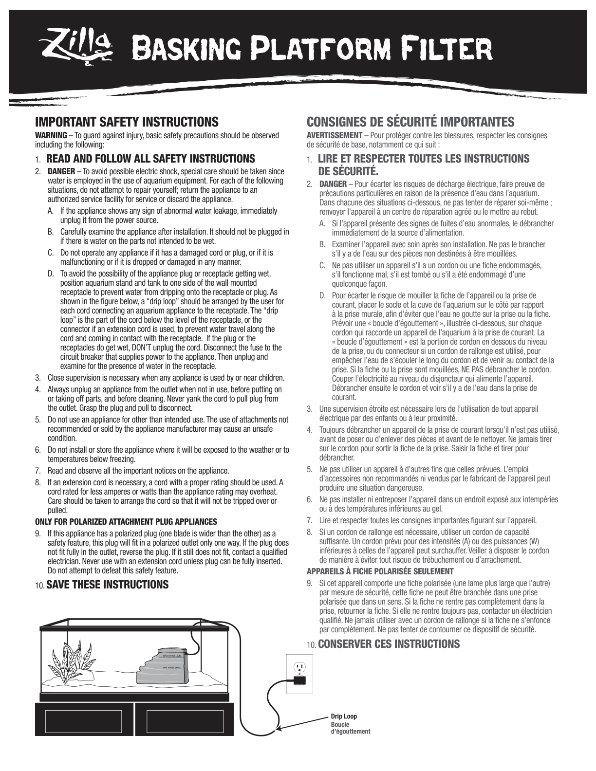 Zilla Basking Platform Filter Instructions image Zilla Basking Platform Filter Instructions