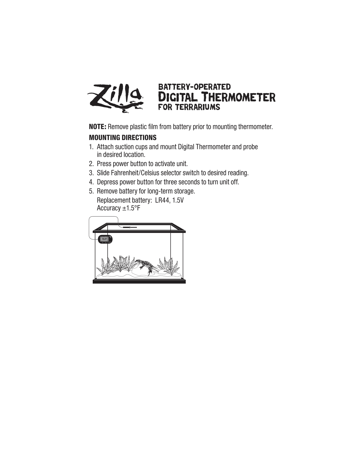 Digital Thermometer Environmental Controls Zilla