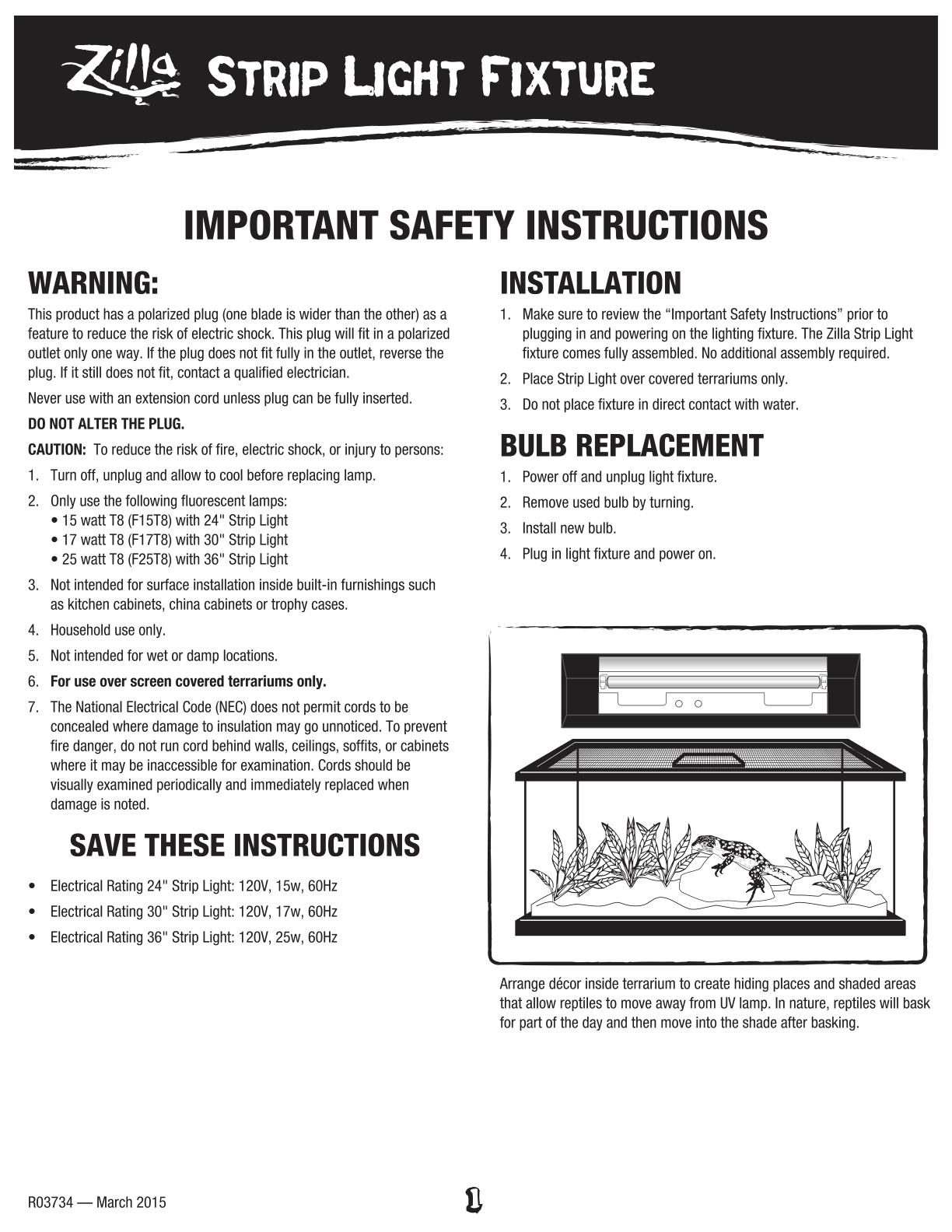 Download Strip Light Fixture Instructions PDF Strip Light Fixture Instructions PDF
