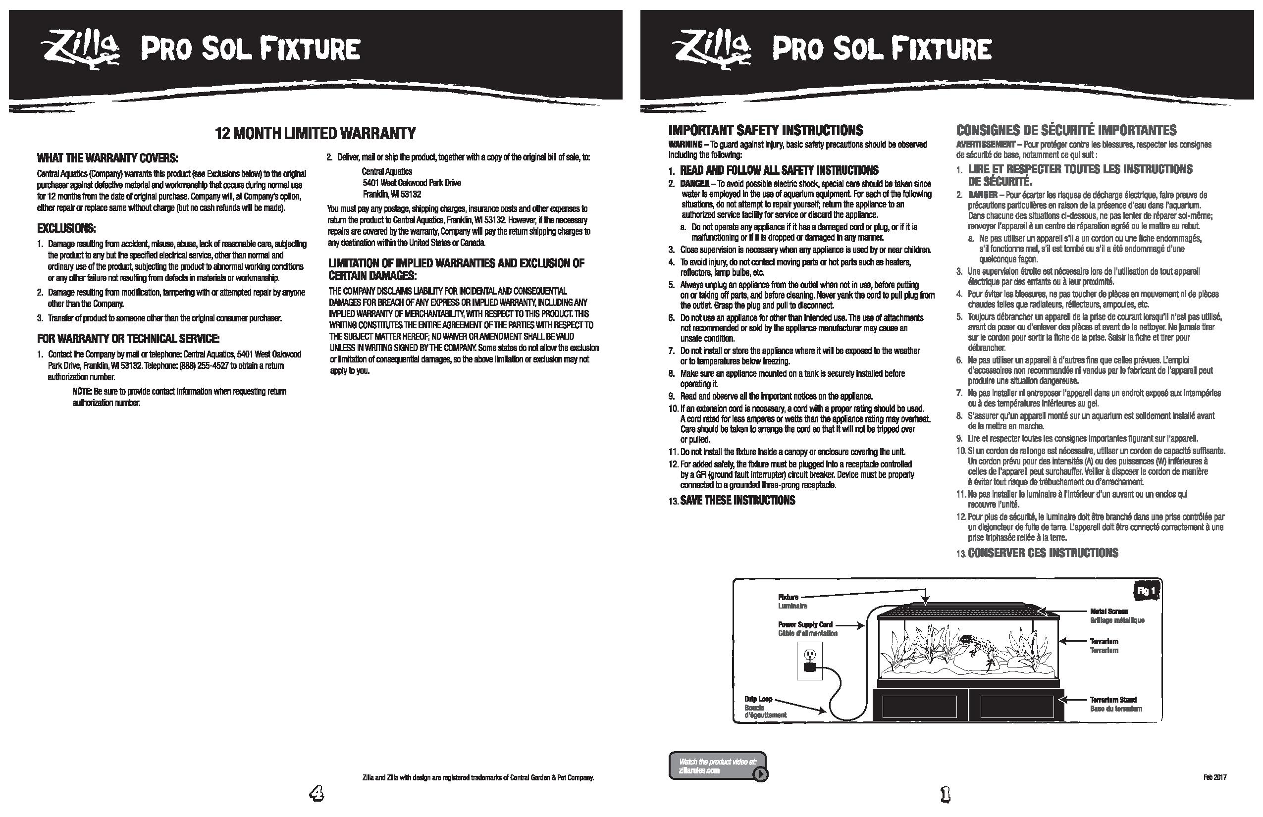 Pro Sol Fixtures | Lighting & Heating | Zilla Pro Sol Fixtures | Lighting & Heating | Zilla