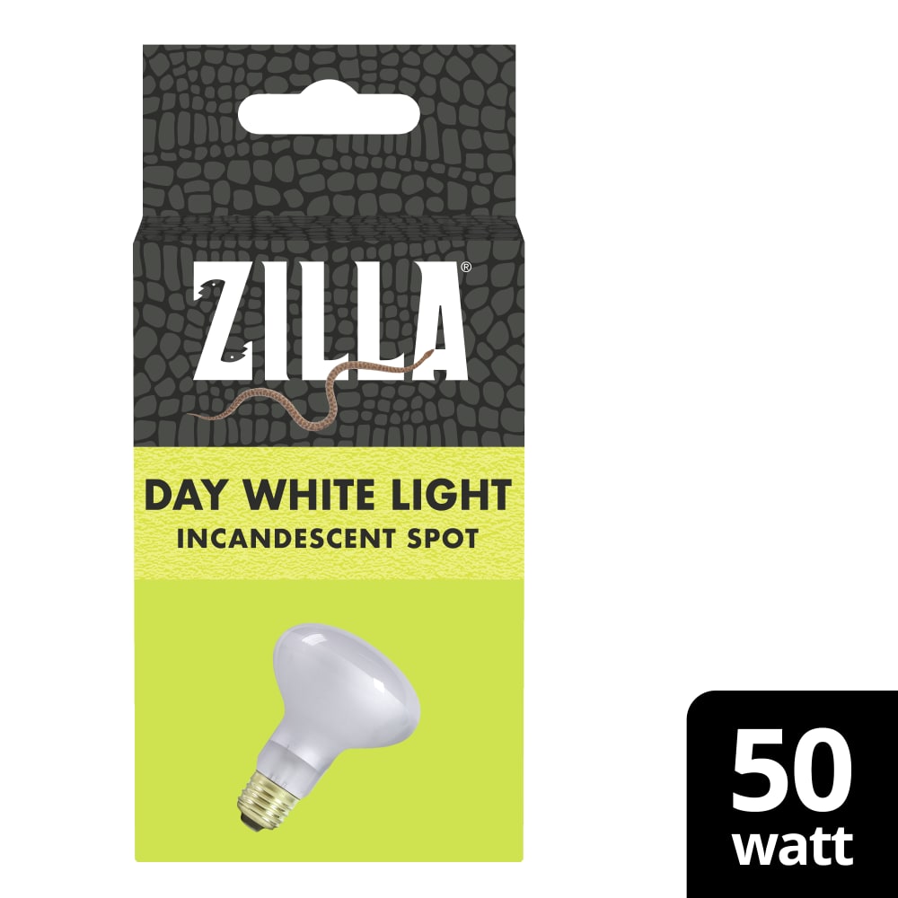 Zilla incandescent spot bulb for reptiles in day white in lime green packaging