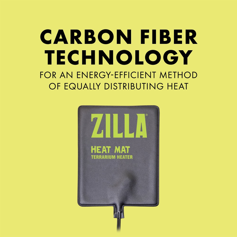 Carbon fiber tech for efficient heat distribution with image of heat mat