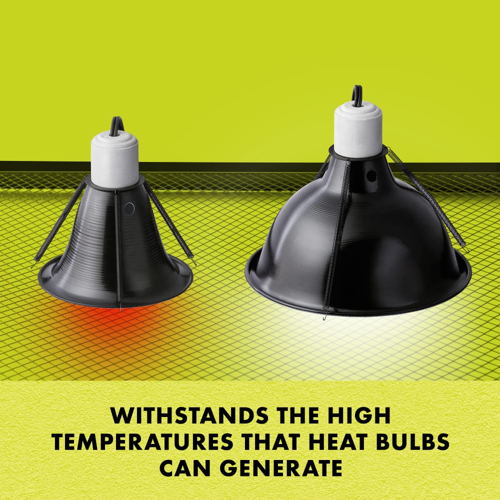 Withstands the high temperatures that heat bulbs can generate