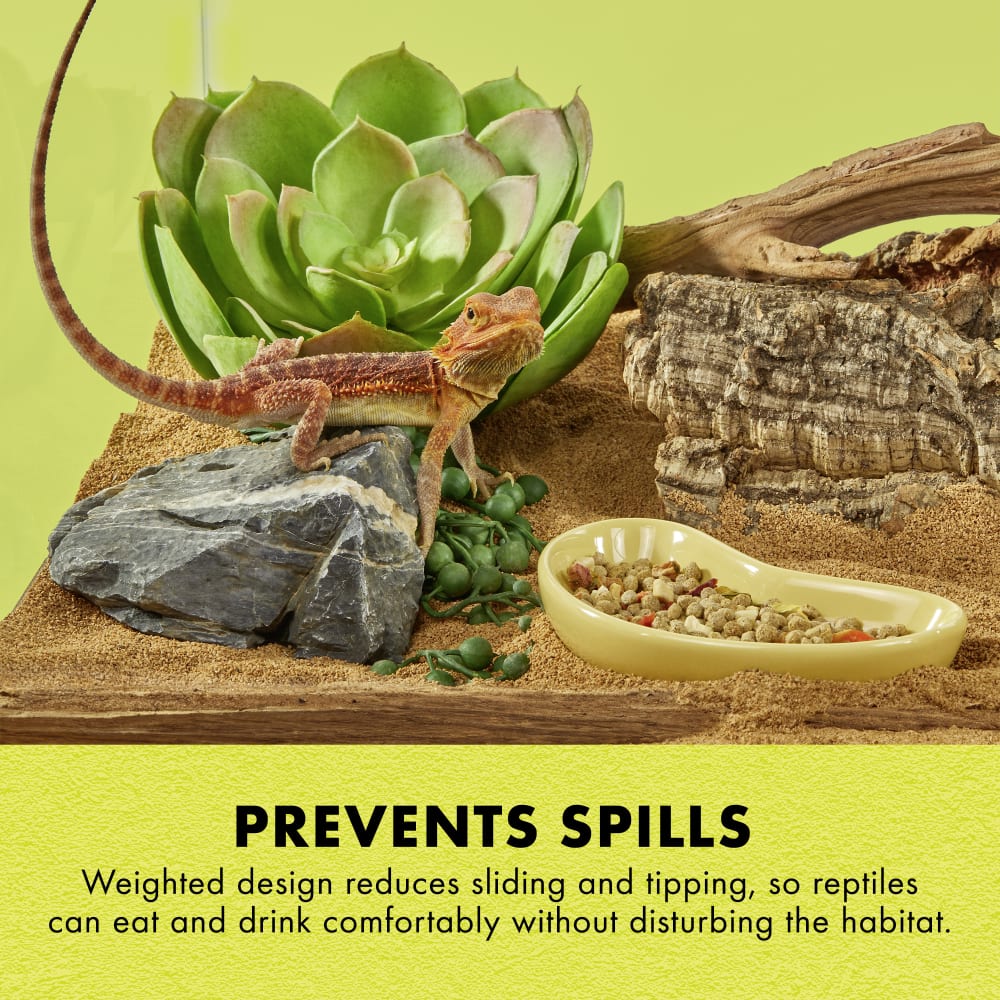 Weighted design reduces sliding & flipping to prevent spills