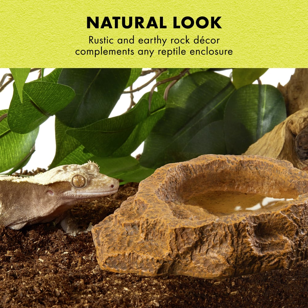 Rustic & earthy rock dÃ©cor complements any reptile enclosure
