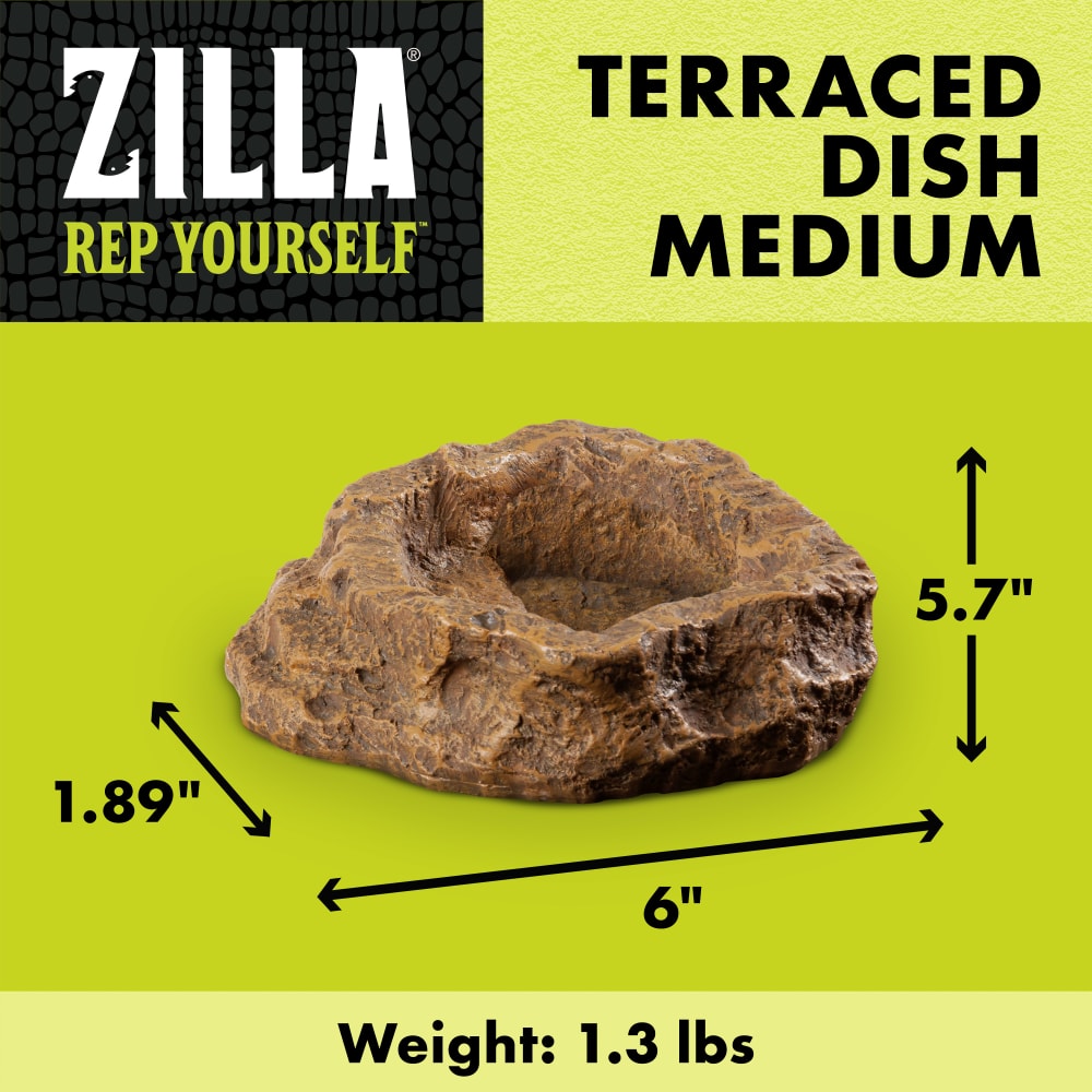 Zilla  Medium Terraced Dish dimensions