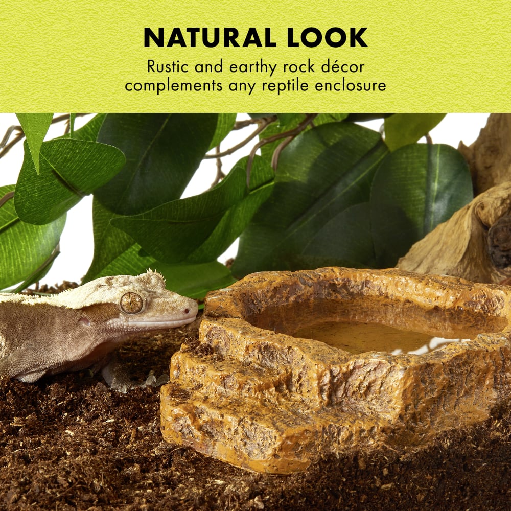 Rustic & earthy rock dÃ©cor complements any reptile enclosure