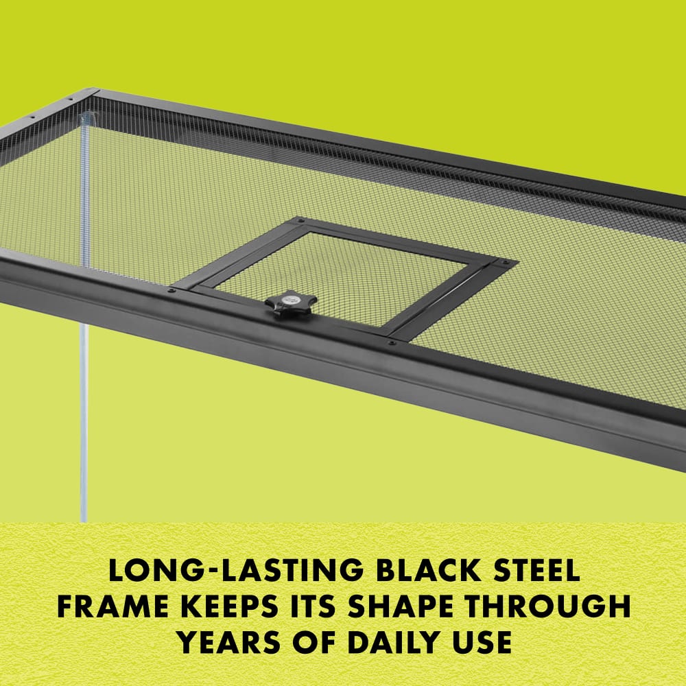 Long lasting black steel frame keeps its shape through years of daily use