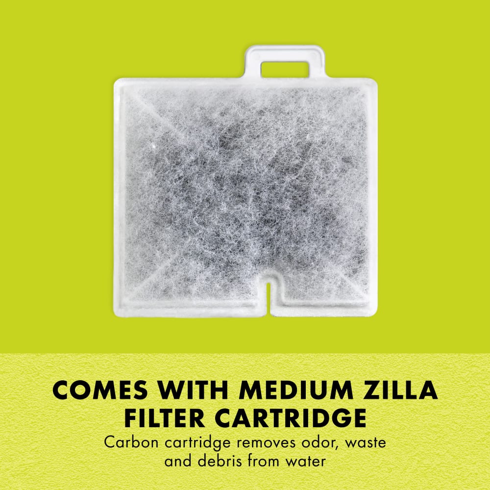 Comes with medium Zilla filter cartridge