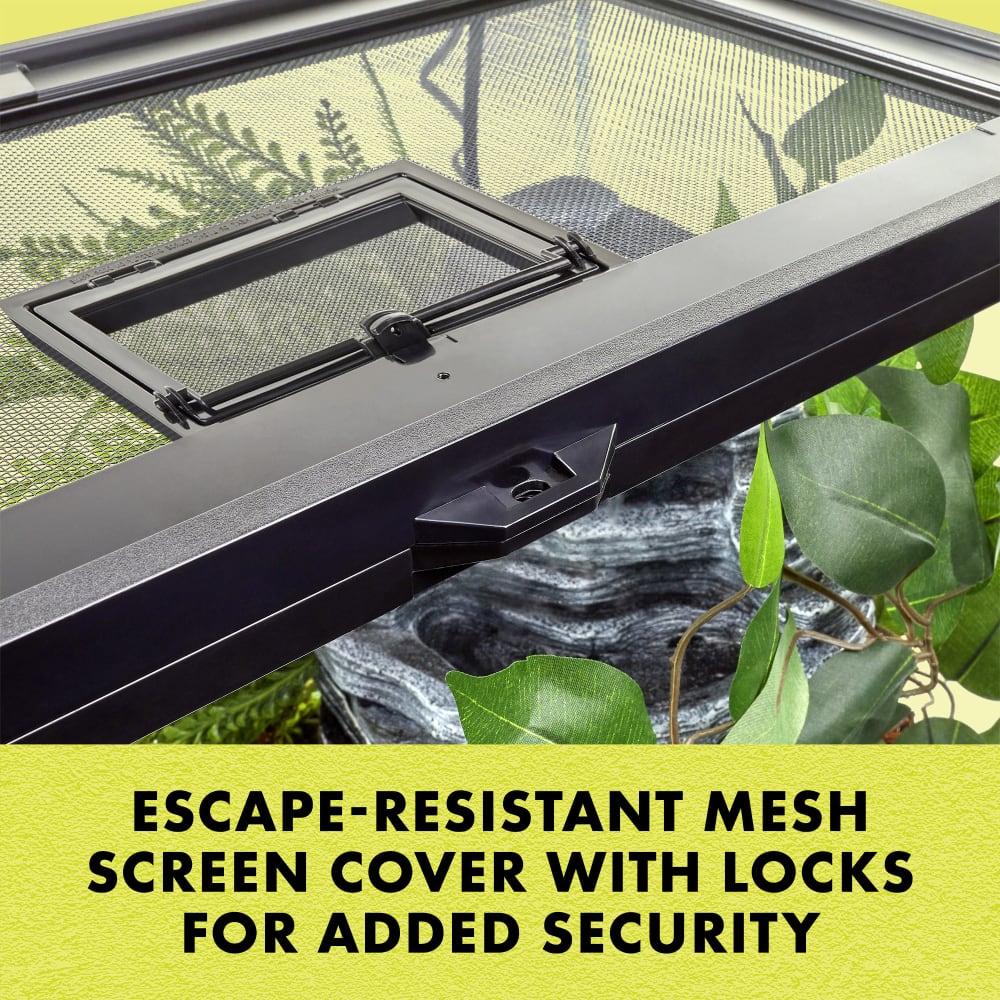 Escape-resistant mesh screen cover with locks for added security