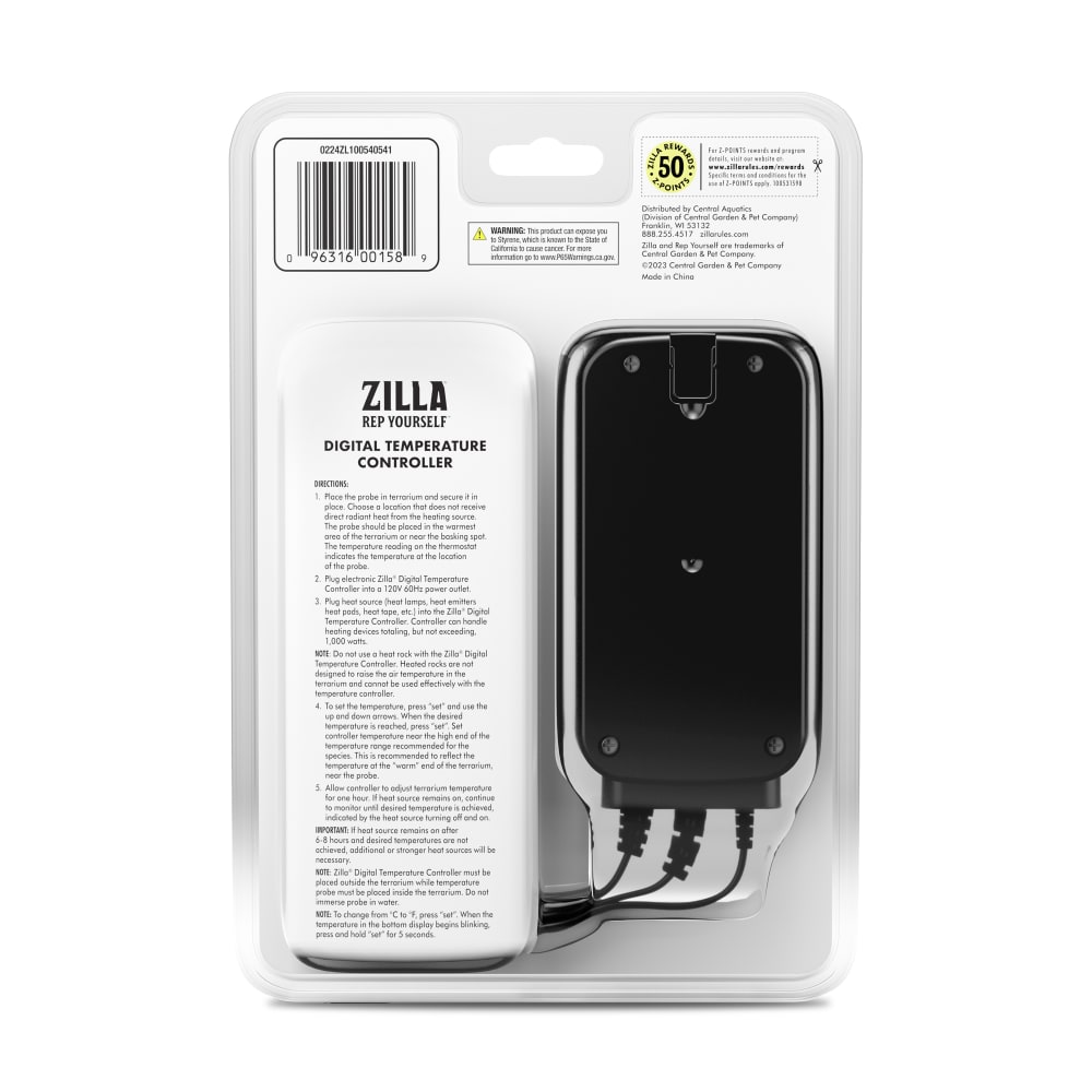 Retail package for Zilla Digital temperature controller