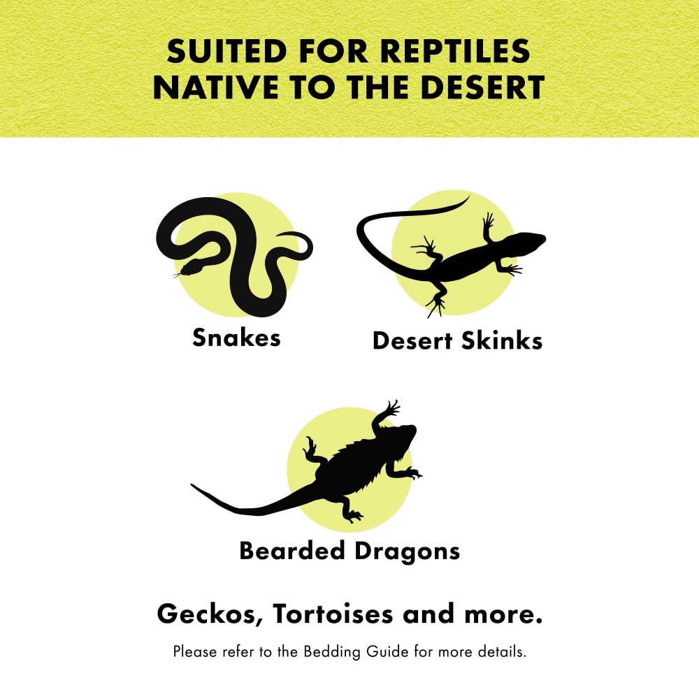 Suited for reptiles native to the desert