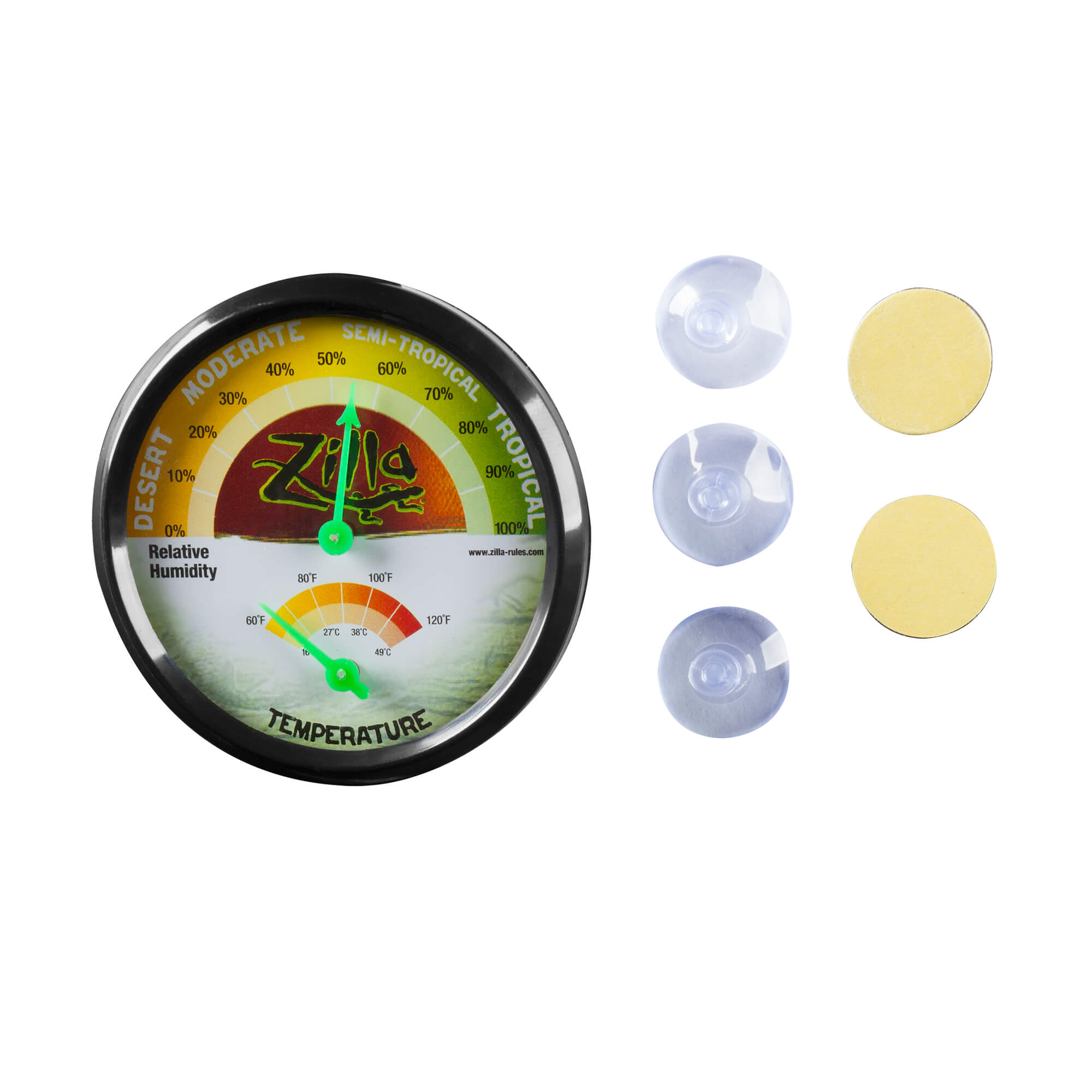 Humidity and Temperature Gauge with Suction cups