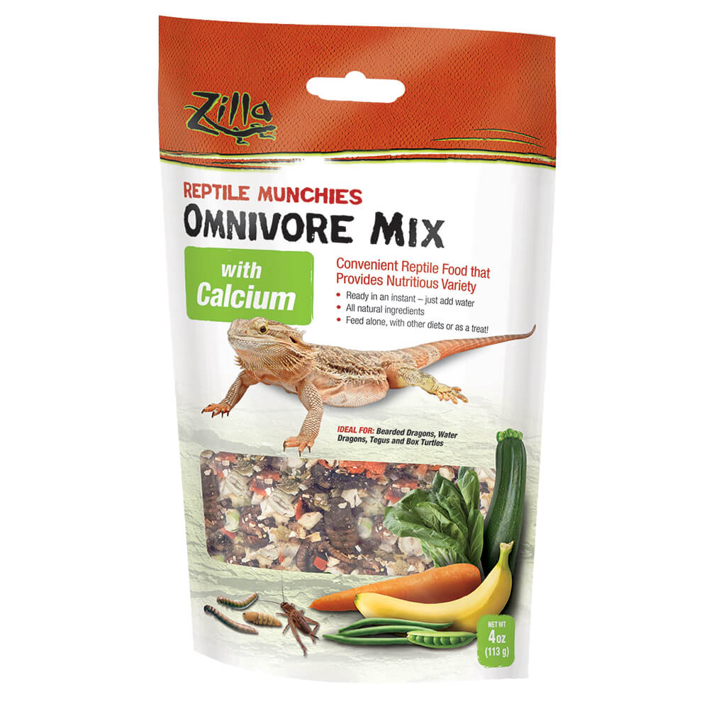 Zilla Omnivore Mix Reptile Munchies with Calcium