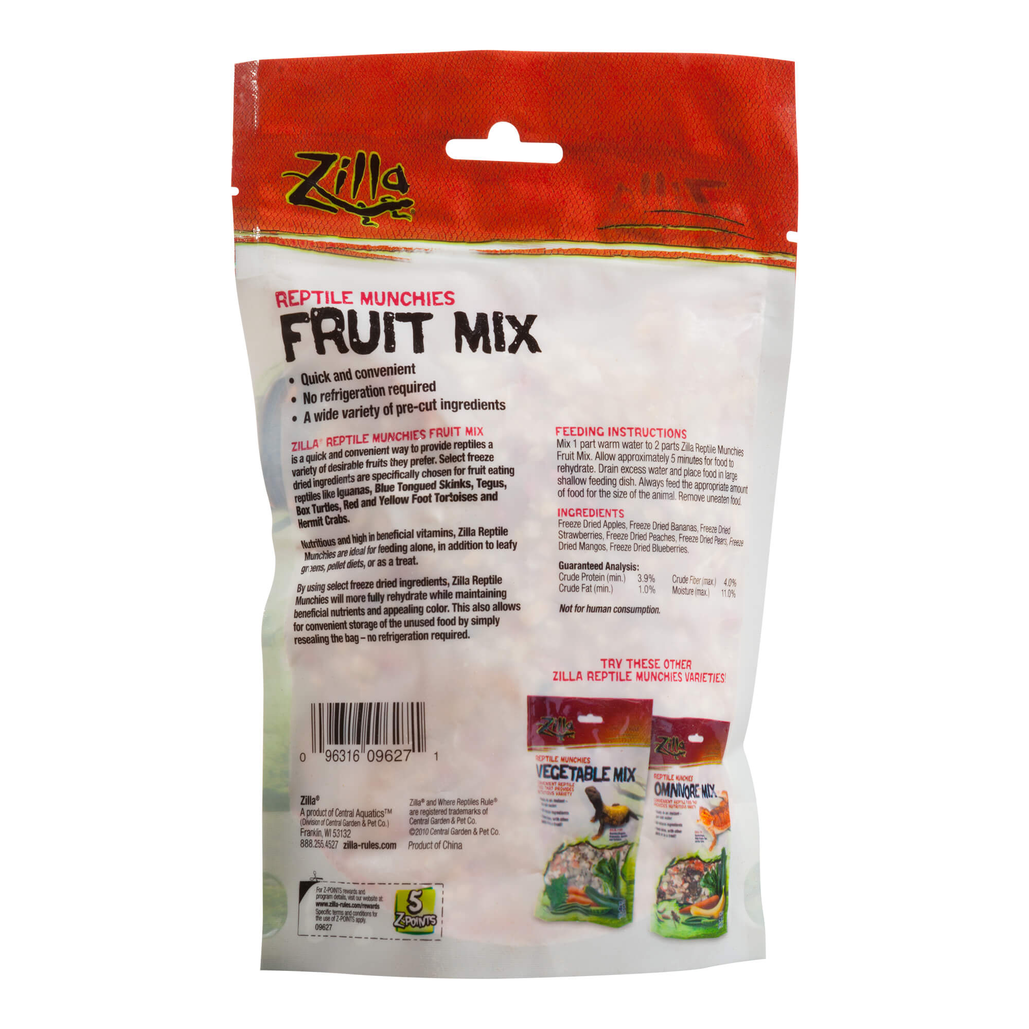 Zilla Fruit Small Animal Munchies Ingredients List
