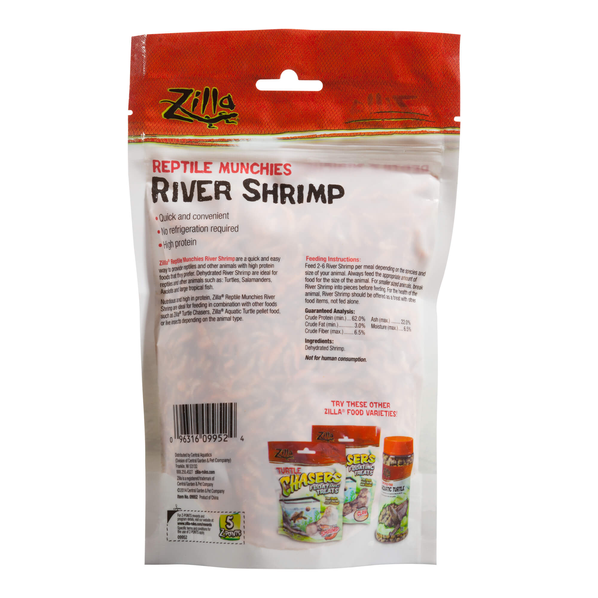 Zilla River Shrimp Reptile Munchies Ingredients List