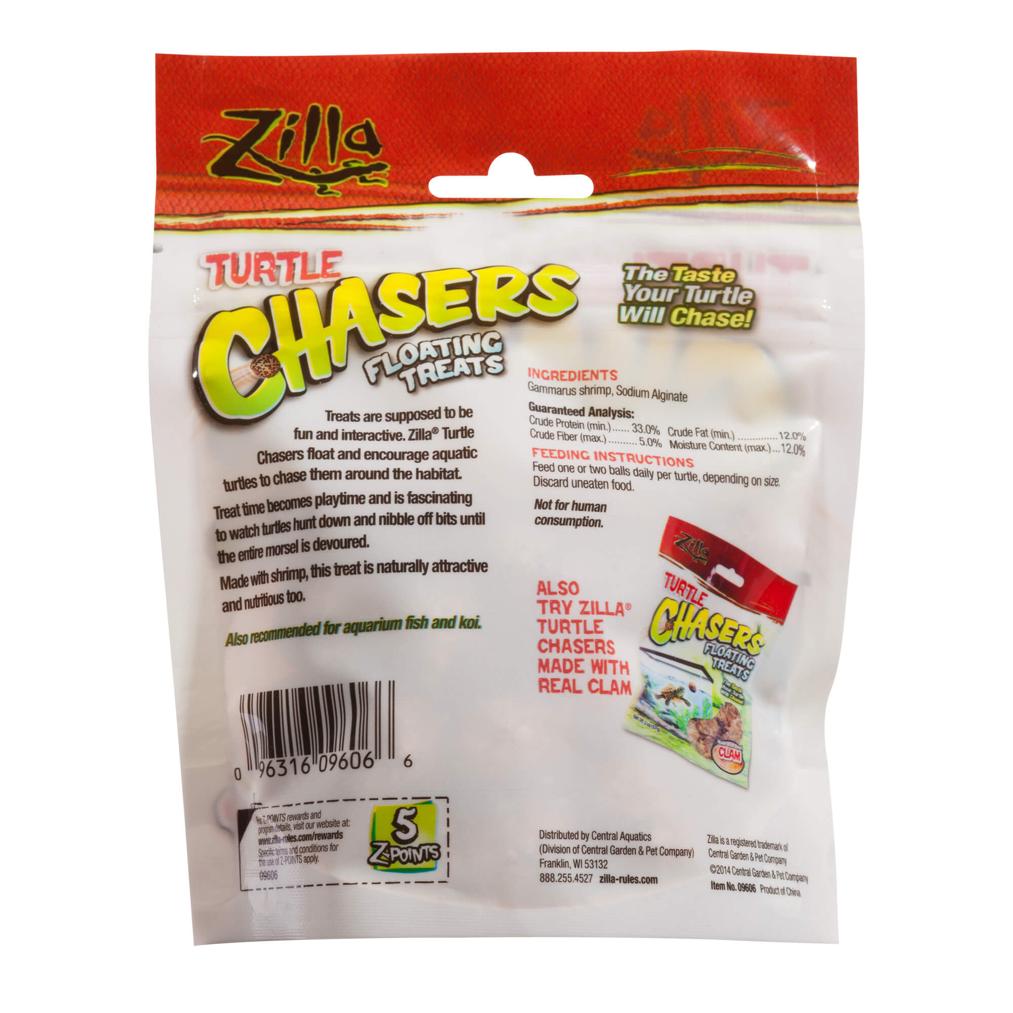 Zilla Turtle Chasers Floating Treats Ingredients List