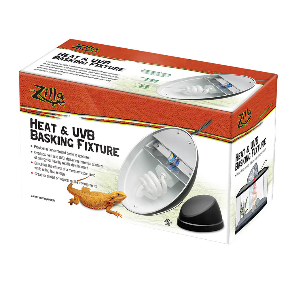 Zilla Heat & UVB Basking Fixture packaging