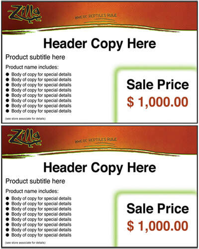 Zilla 2-Up Retail Sheet tag